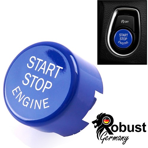 Start stop knopf blau glanz - blau,