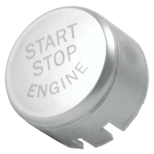 Start stop knopf silber - start, glanz